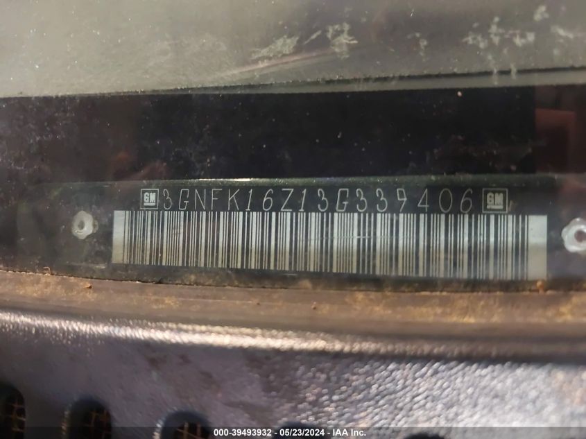 2003 Chevrolet Suburban 1500 Ls VIN: 3GNFK16Z13G339406 Lot: 39493932