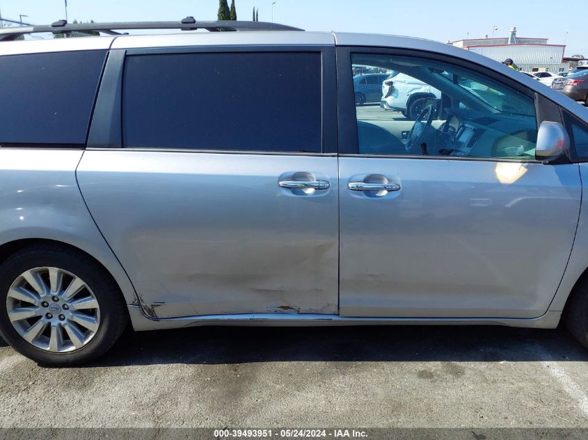 2012 Toyota Sienna Limited V6 7 Passenger VIN: 5TDYK3DC8CS253751 Lot: 39493951