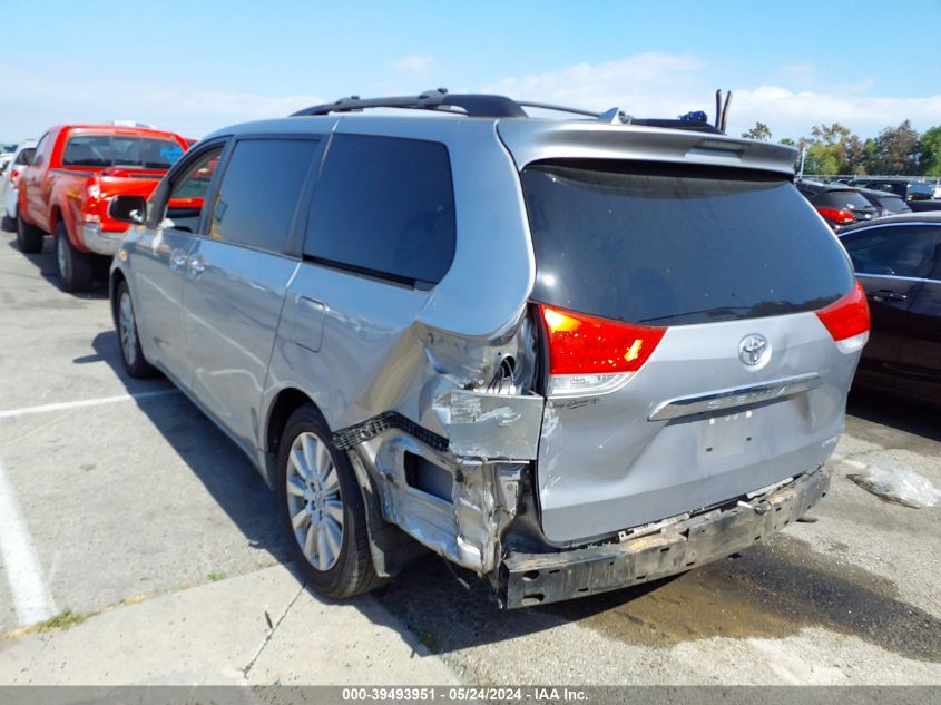 2012 Toyota Sienna Limited V6 7 Passenger VIN: 5TDYK3DC8CS253751 Lot: 39493951