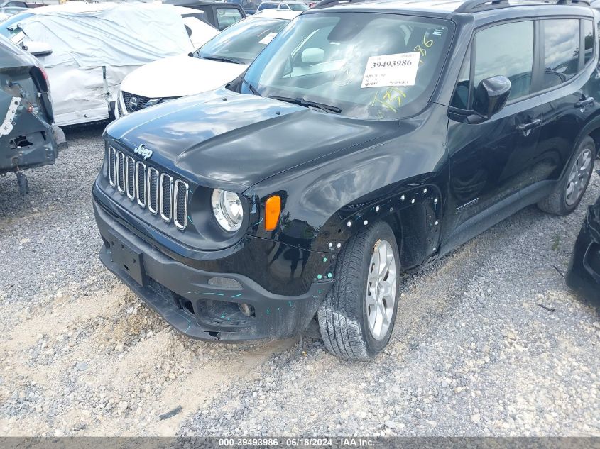 2018 Jeep Renegade Latitude Fwd VIN: ZACCJABB8JPJ62403 Lot: 39493986