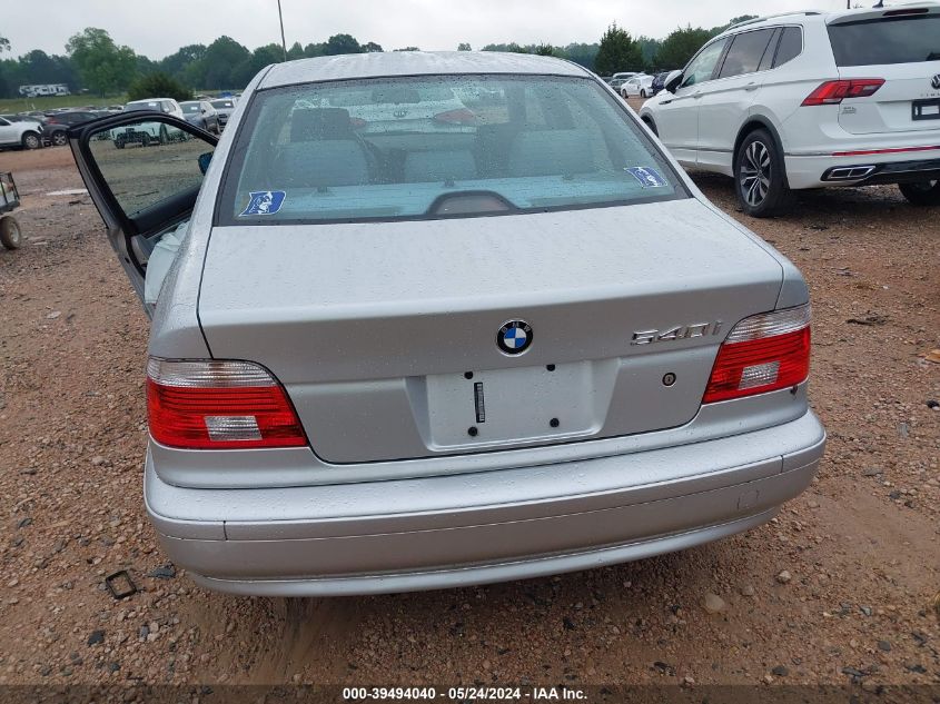 2002 BMW 540Ia VIN: WBADN63402GN85156 Lot: 39494040