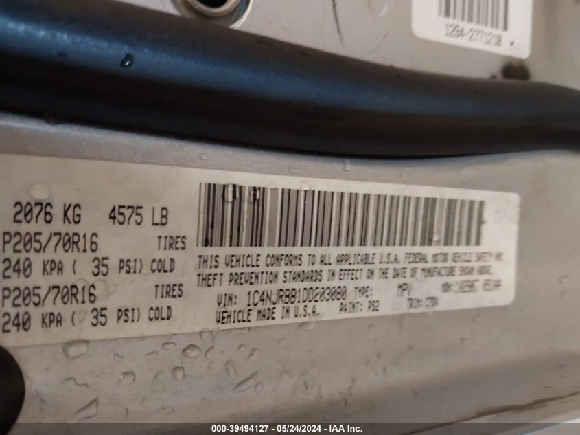 2013 JEEP PATRIOT SPORT - 1C4NJRBB1DD203080