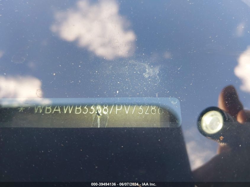 2007 BMW 328I VIN: WBAWB33587PV73286 Lot: 39494136