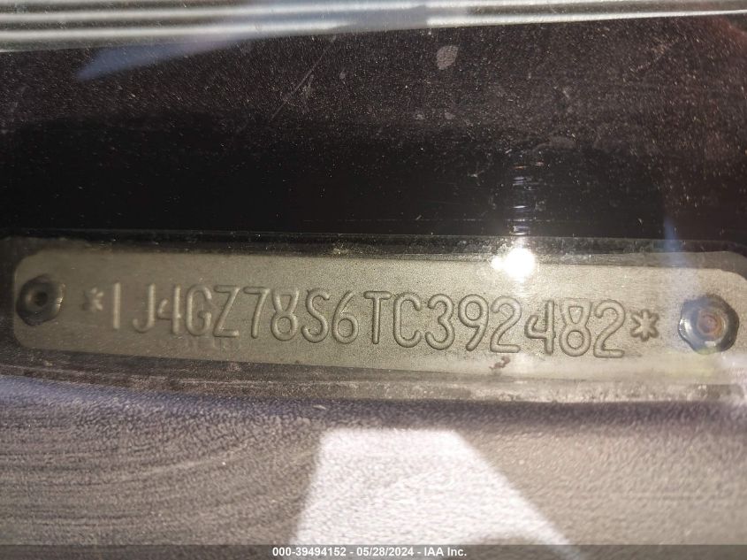 1996 Jeep Grand Cherokee Limited VIN: 1J4GZ78S6TC392482 Lot: 39494152