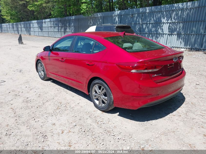 2017 Hyundai Elantra Se VIN: KMHD84LF6HU281996 Lot: 39494197