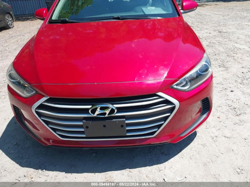 2017 Hyundai Elantra Se VIN: KMHD84LF6HU281996 Lot: 39494197