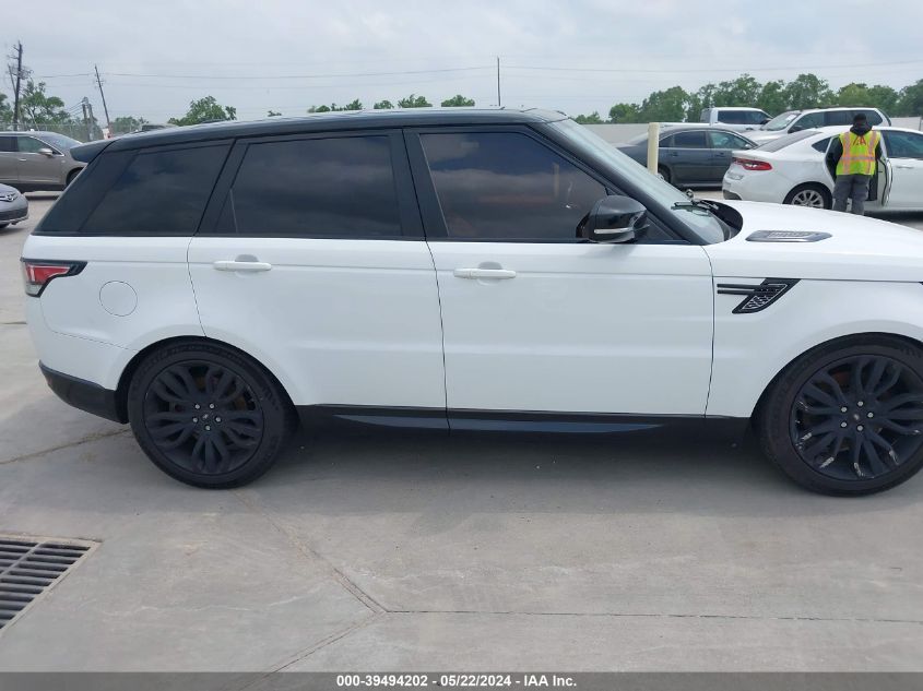 2015 Land Rover Range Rover Sport 3.0L V6 Supercharged Hse VIN: SALWR2VF2FA605822 Lot: 39494202