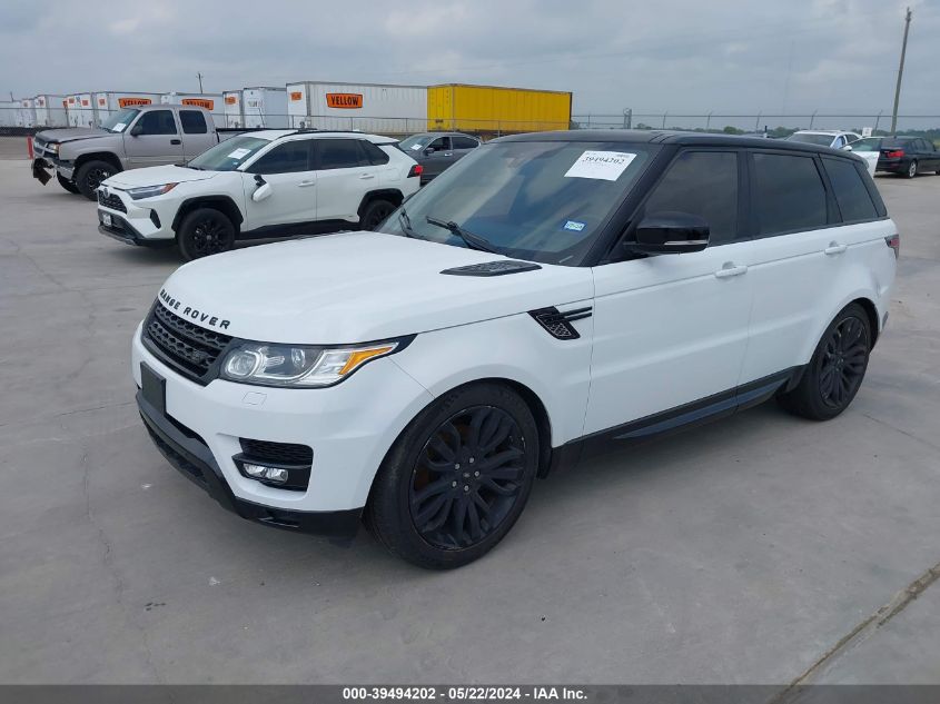 2015 Land Rover Range Rover Sport 3.0L V6 Supercharged Hse VIN: SALWR2VF2FA605822 Lot: 39494202