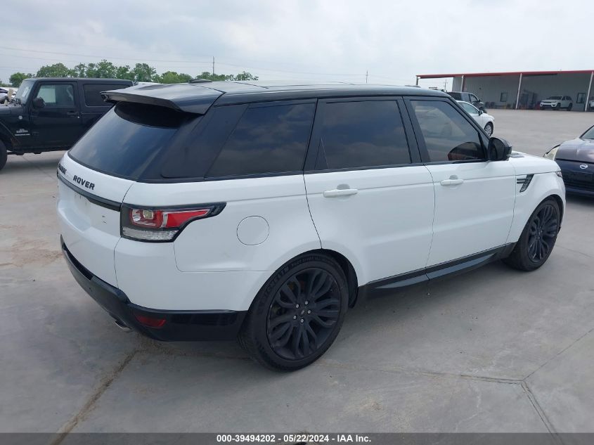 2015 Land Rover Range Rover Sport 3.0L V6 Supercharged Hse VIN: SALWR2VF2FA605822 Lot: 39494202