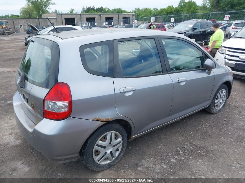 2007 Honda Fit VIN: JHMGD38477S045767 Lot: 39494206