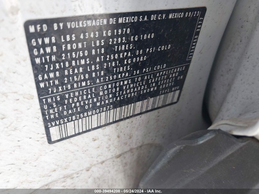 2024 VOLKSWAGEN TAOS 1.5T SE - 3VVSX7B25RM007873