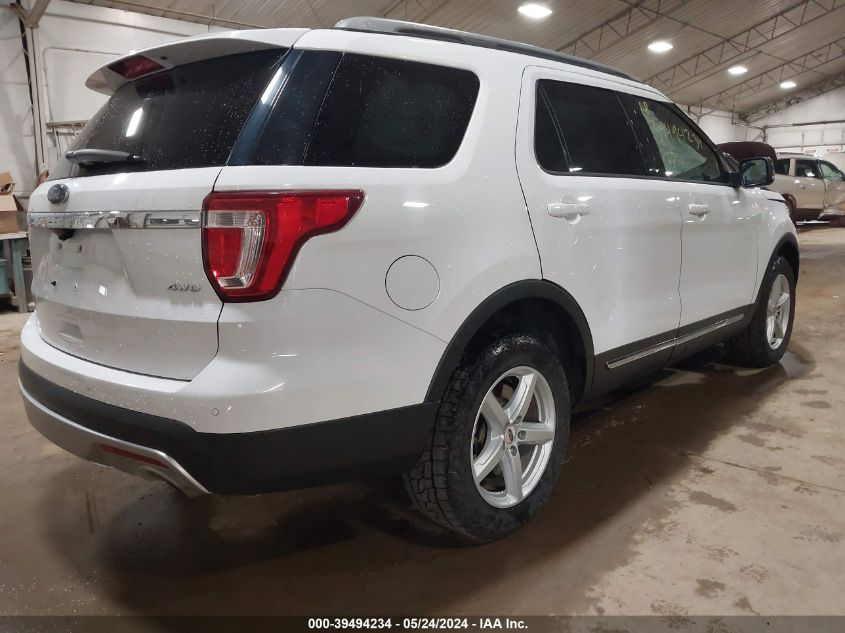 2017 Ford Explorer Xlt VIN: 1FM5K8D86HGD08027 Lot: 39494234