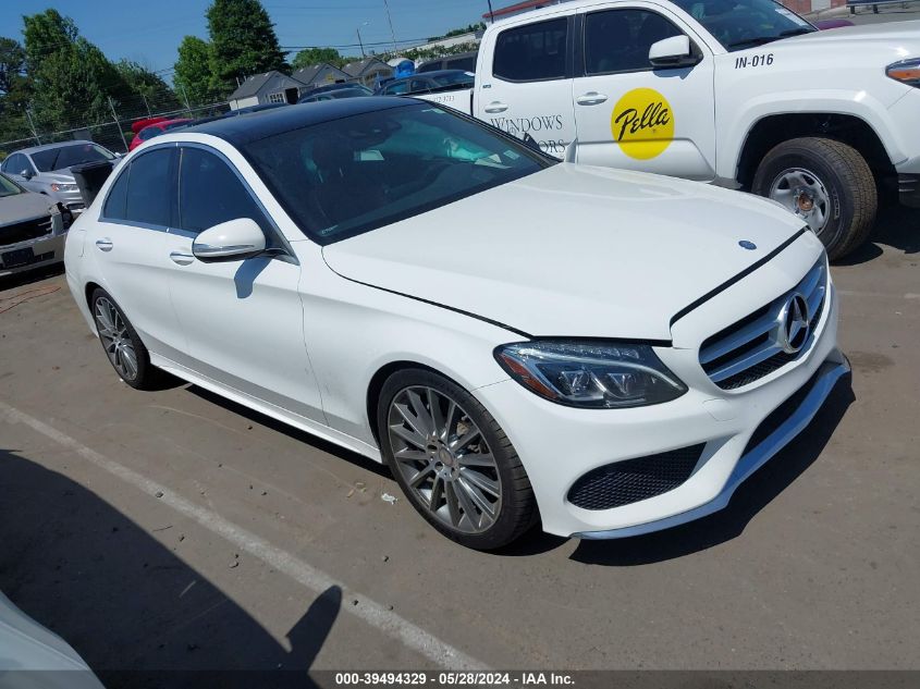 2015 Mercedes-Benz C 300 VIN: 55SWF4JBXFU063082 Lot: 39494329