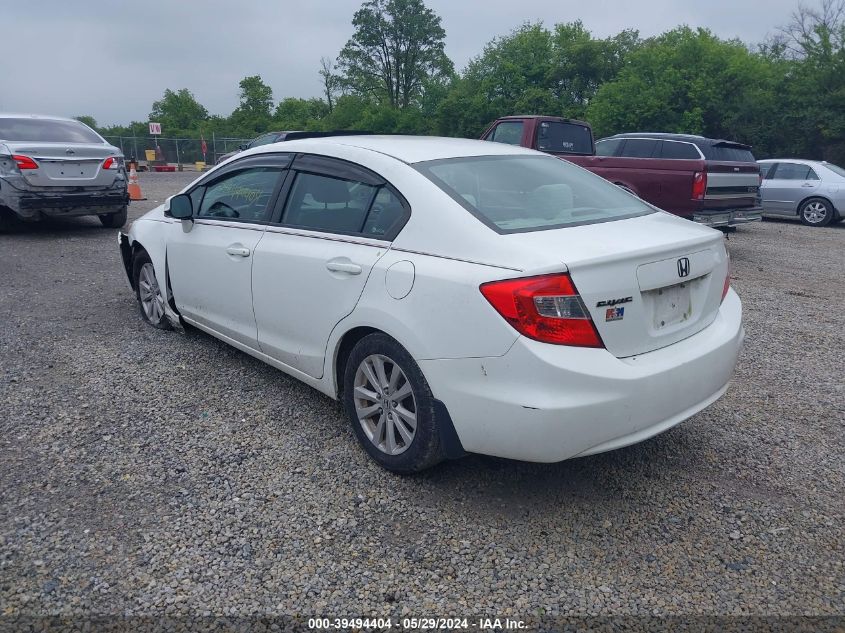 2012 Honda Civic Ex VIN: 2HGFB2F88CH326014 Lot: 39494404