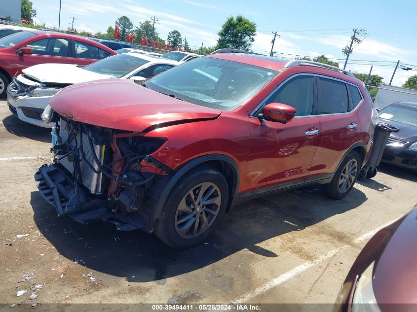 2016 Nissan Rogue S/Sl/Sv VIN: 5N1AT2MT0GC802676 Lot: 39494411