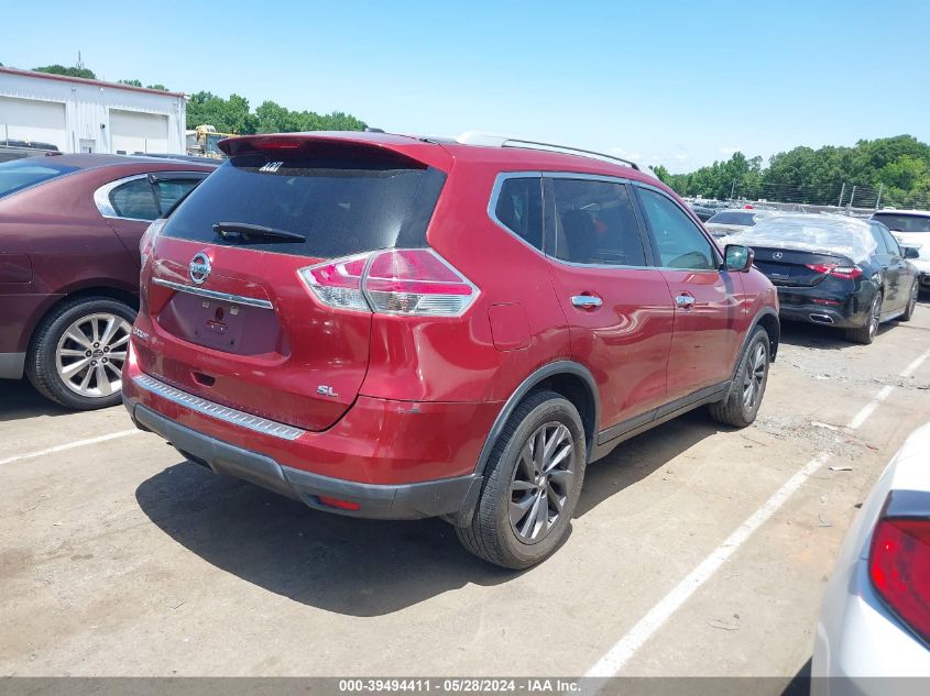 2016 Nissan Rogue S/Sl/Sv VIN: 5N1AT2MT0GC802676 Lot: 39494411