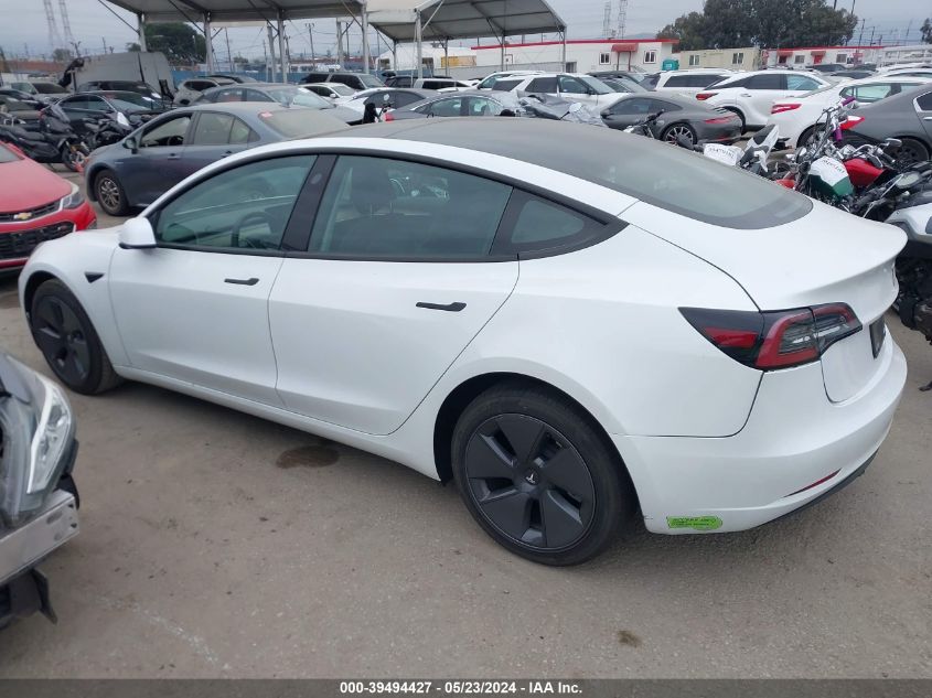 2023 Tesla Model 3 Rear-Wheel Drive VIN: 5YJ3E1EA6PF487397 Lot: 39494427