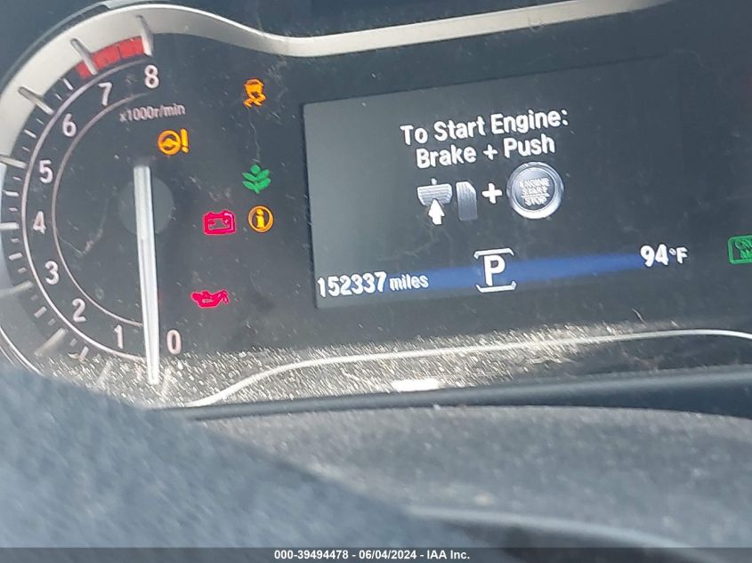 2016 Honda Pilot Ex-L VIN: 5FNYF6H5XGB110652 Lot: 39494478