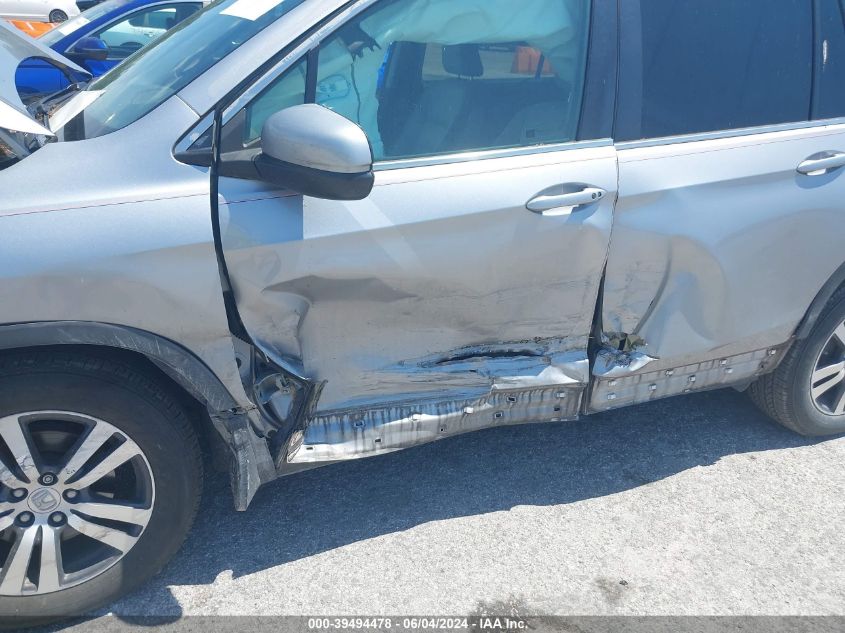 2016 Honda Pilot Ex-L VIN: 5FNYF6H5XGB110652 Lot: 39494478