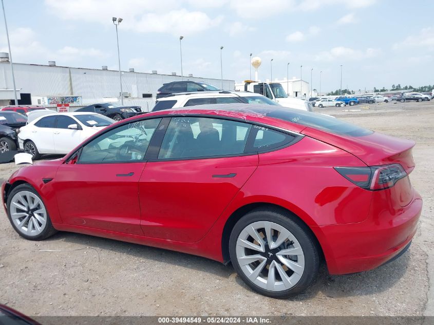 2023 Tesla Model 3 Rear-Wheel Drive VIN: 5YJ3E1EA3PF384373 Lot: 39494549