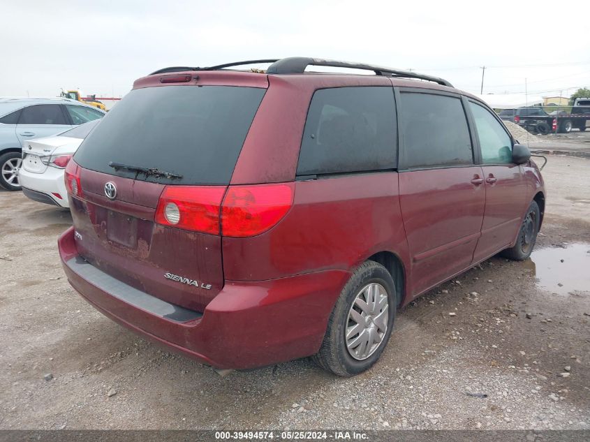 2008 Toyota Sienna Le VIN: 5TDZK23C68S217306 Lot: 39494574