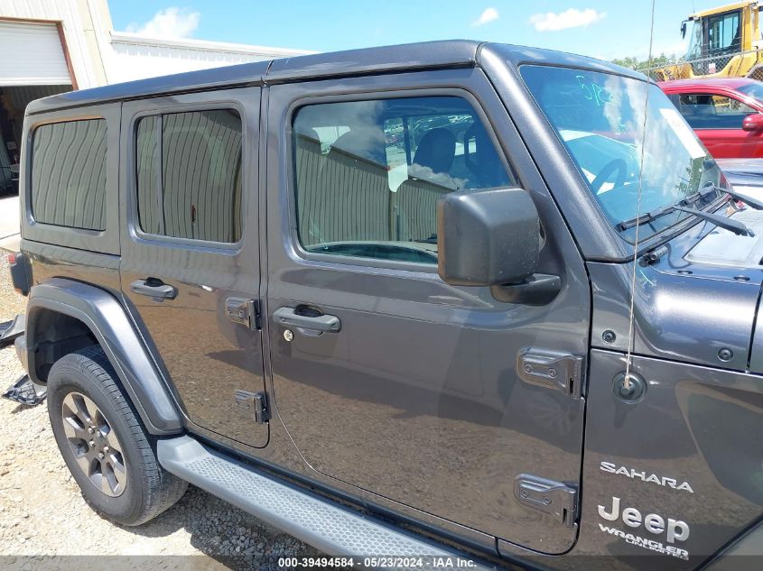 2018 Jeep Wrangler Unlimited Sahara 4X4 VIN: 1C4HJXEG4JW165711 Lot: 39494584