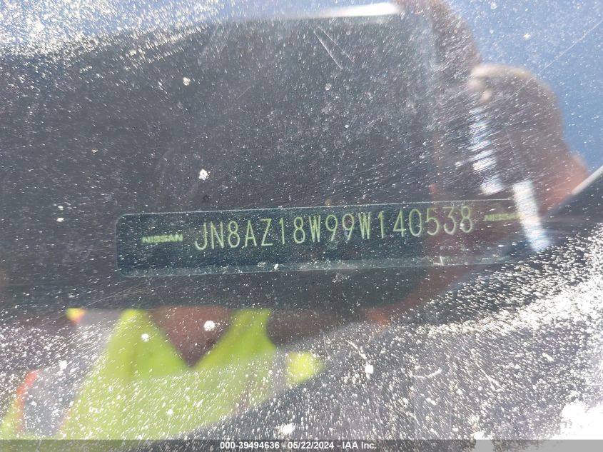 2009 Nissan Murano Sl VIN: JN8AZ18W99W140538 Lot: 39494636