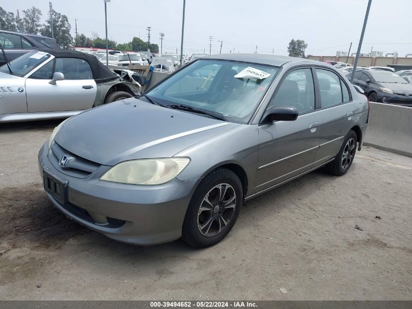 2004 Honda Civic Lx VIN: 2HGES165X4H630572 Lot: 39494652