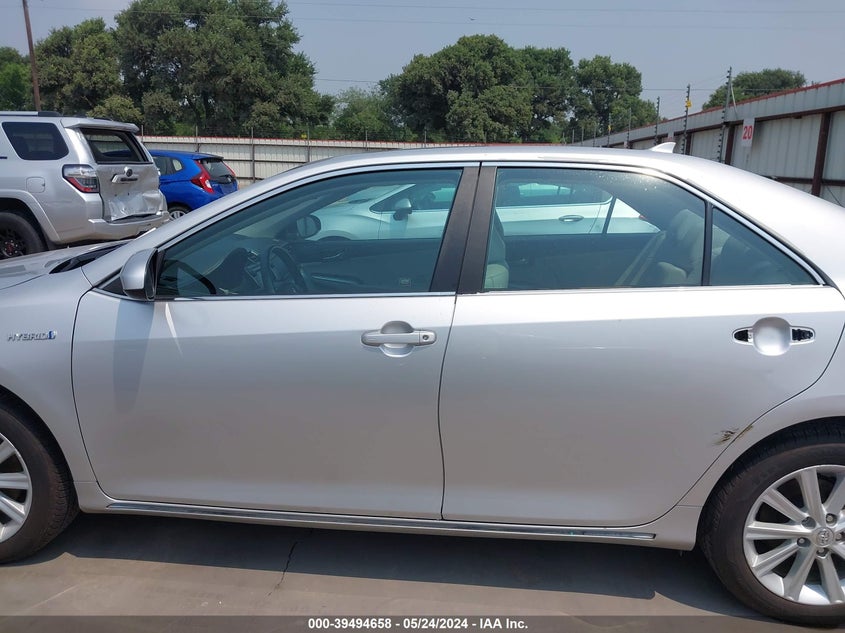 2012 Toyota Camry Hybrid Xle VIN: 4T1BD1FK2CU010565 Lot: 39494658