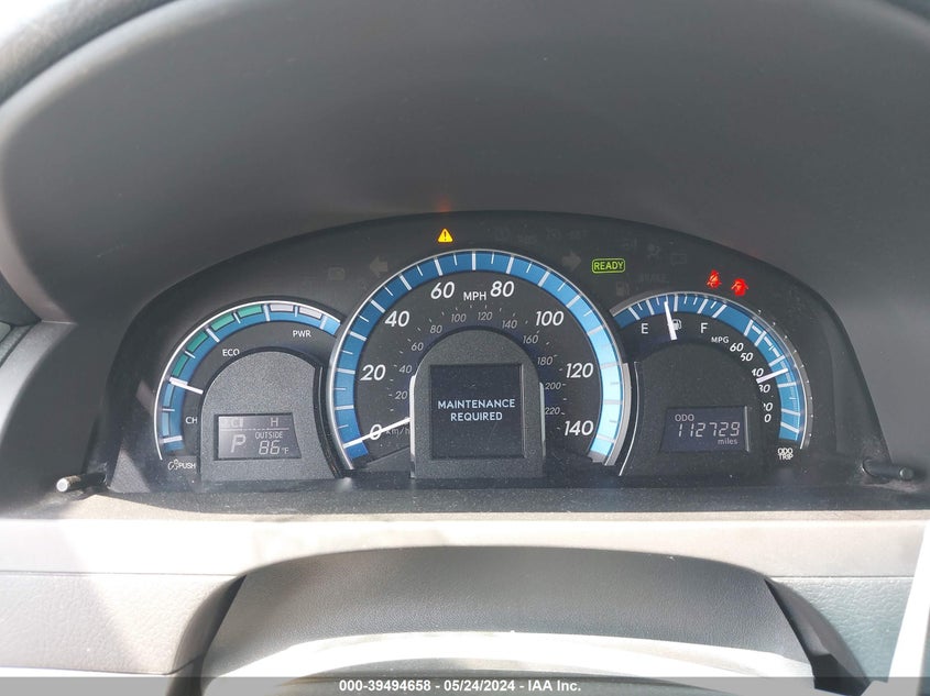 2012 Toyota Camry Hybrid Xle VIN: 4T1BD1FK2CU010565 Lot: 39494658