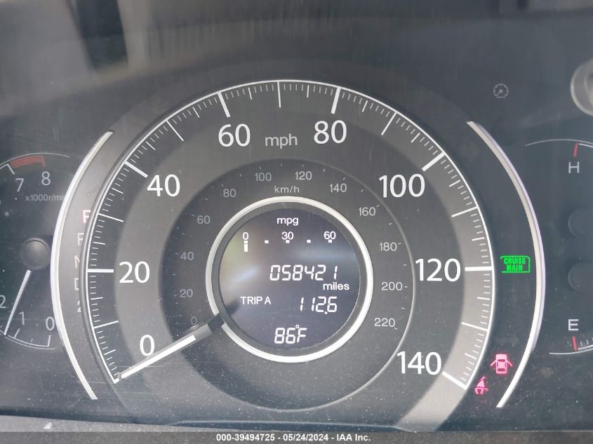 2013 Honda Cr-V Ex-L VIN: 5J6RM3H71DL048863 Lot: 39494725