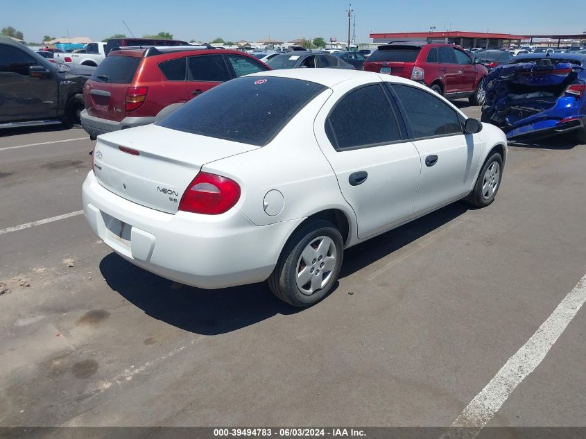 2003 Dodge Neon Se VIN: 1B3ES26C43D161642 Lot: 39494783