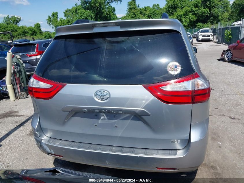 2016 Toyota Sienna Xle 8 Passenger VIN: 5TDYK3DC2GS693518 Lot: 39494844