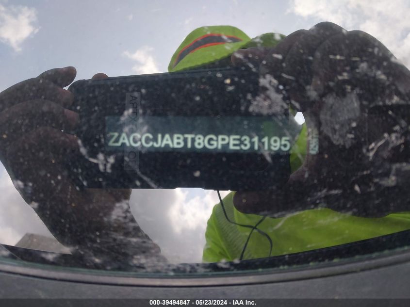 2016 Jeep Renegade 75Th Anniversary VIN: ZACCJABT8GPE31195 Lot: 39494847