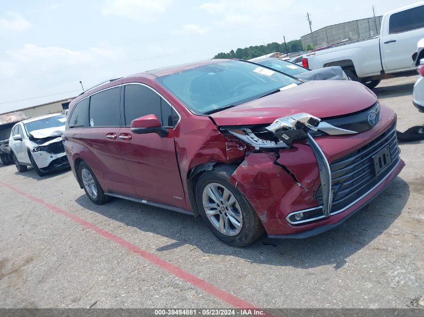 2021 Toyota Sienna Limited VIN: 5TDZRKEC9MS052130 Lot: 39494881