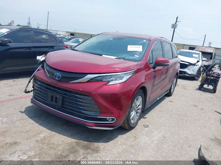 2021 Toyota Sienna Limited VIN: 5TDZRKEC9MS052130 Lot: 39494881