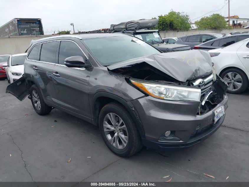 2015 TOYOTA HIGHLANDER XLE - 5TDKKRFH1FS112106