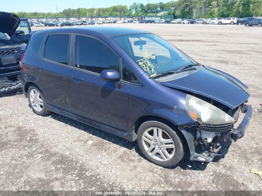 2008 Honda Fit Sport VIN: JHMGD38698S050732 Lot: 39494950