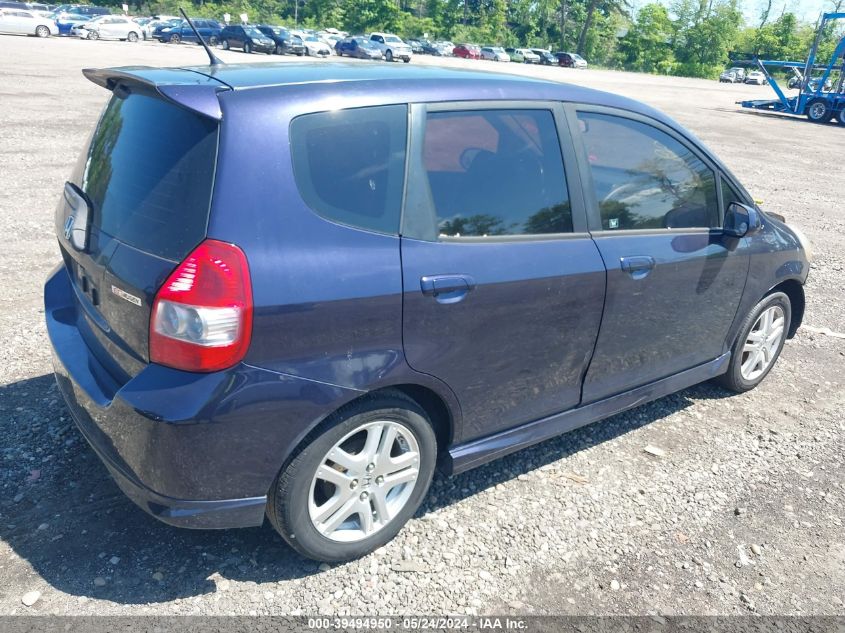 2008 Honda Fit Sport VIN: JHMGD38698S050732 Lot: 39494950