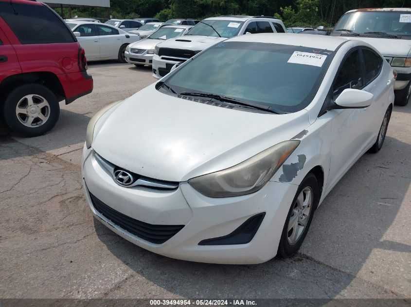 2014 Hyundai Elantra Se VIN: 5NPDH4AE5EH510821 Lot: 39494954