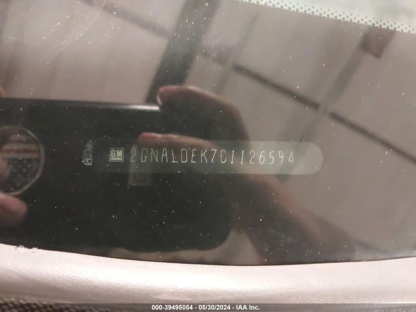 2012 Chevrolet Equinox 1Lt VIN: 2GNALDEK7C1126594 Lot: 39495054