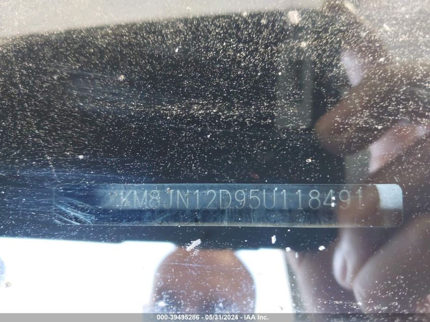 2005 Hyundai Tucson Gls/Lx VIN: KM8JN12D95U118491 Lot: 39495286