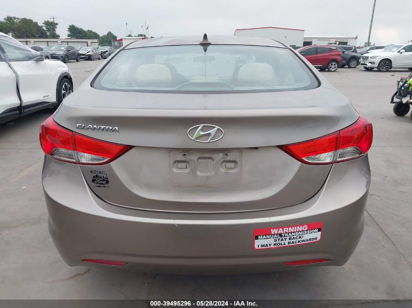 2012 Hyundai Elantra Gls VIN: 5NPDH4AE6CH116533 Lot: 39495296