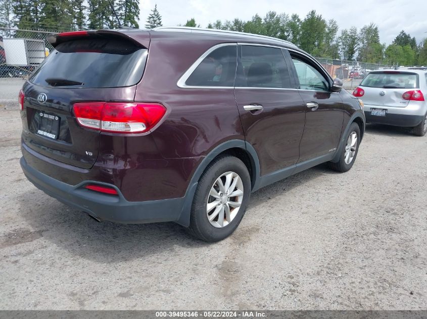 2016 Kia Sorento 3.3L Lx VIN: 5XYPGDA59GG073318 Lot: 39495346