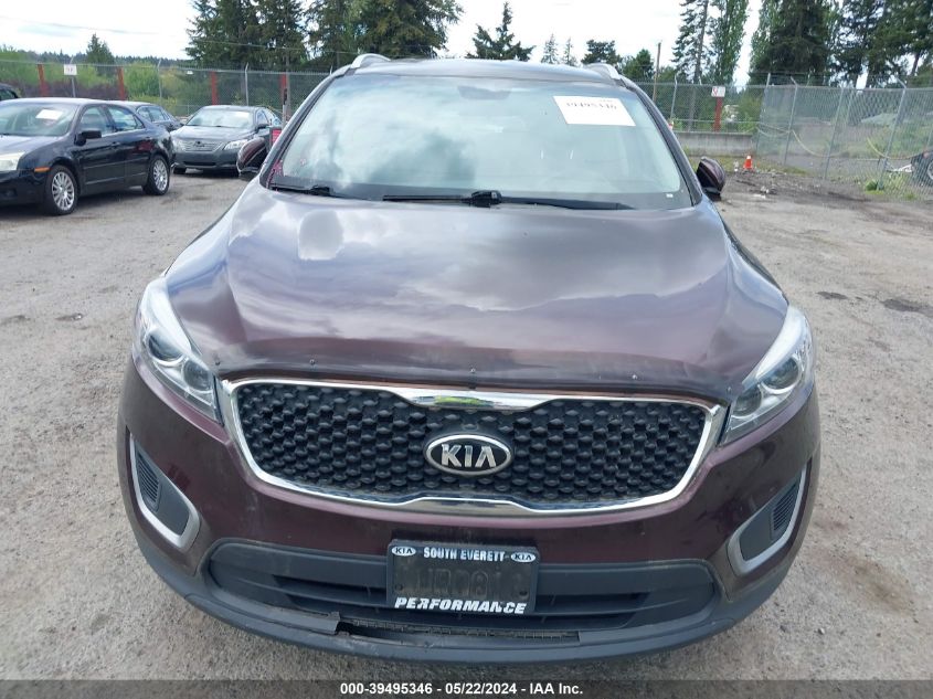 2016 Kia Sorento 3.3L Lx VIN: 5XYPGDA59GG073318 Lot: 39495346