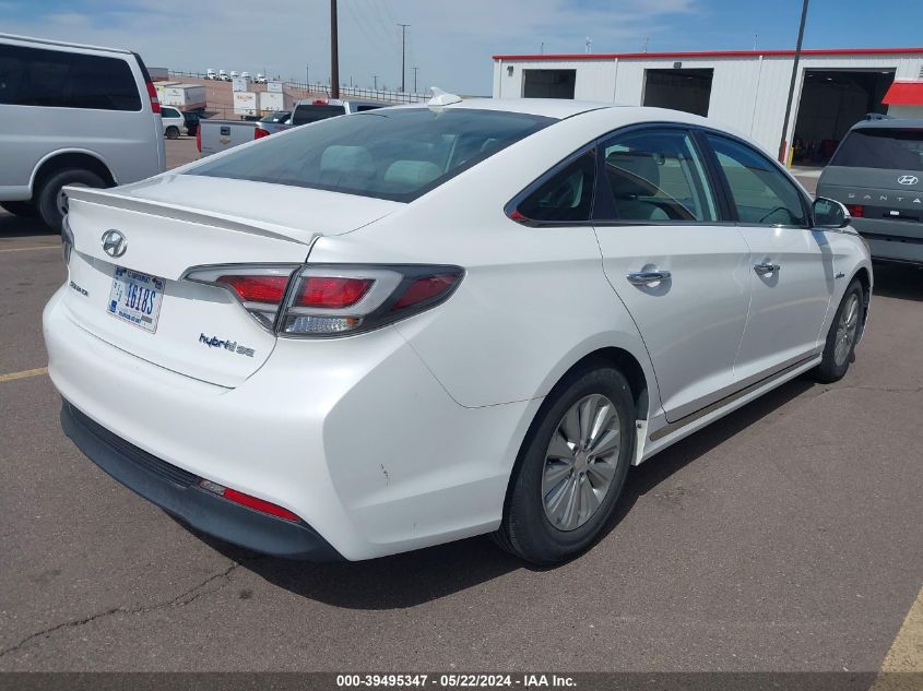 2016 Hyundai Sonata Hybrid Se VIN: KMHE24L1XGA038833 Lot: 39495347