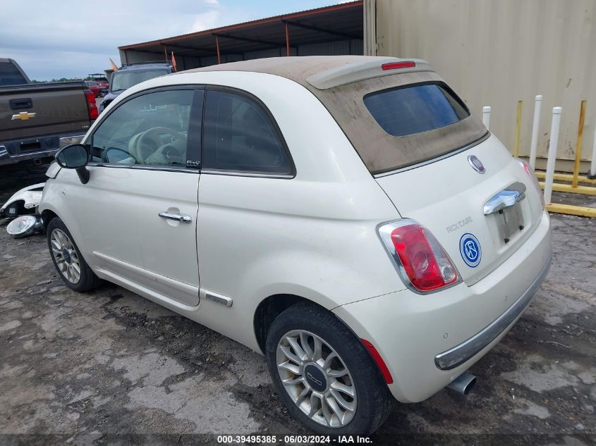 2012 Fiat 500C Lounge VIN: 3C3CFFER4CT313764 Lot: 39495385