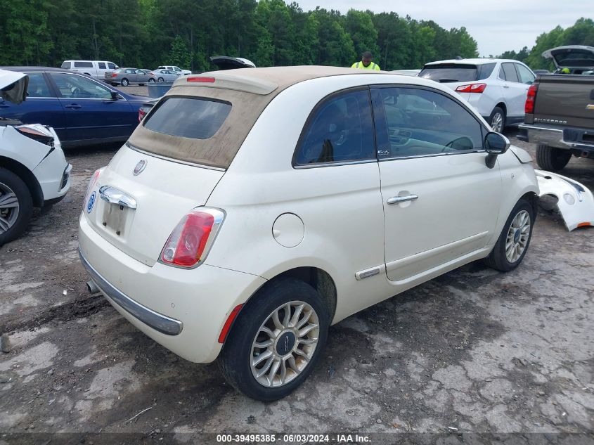 2012 Fiat 500C Lounge VIN: 3C3CFFER4CT313764 Lot: 39495385