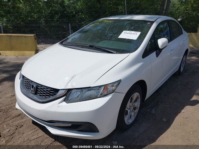 2014 Honda Civic Lx VIN: 19XFB2F52EE014337 Lot: 39495451