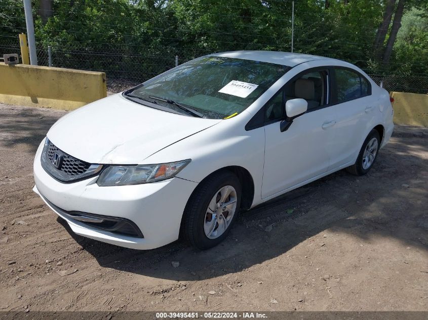 2014 Honda Civic Lx VIN: 19XFB2F52EE014337 Lot: 39495451